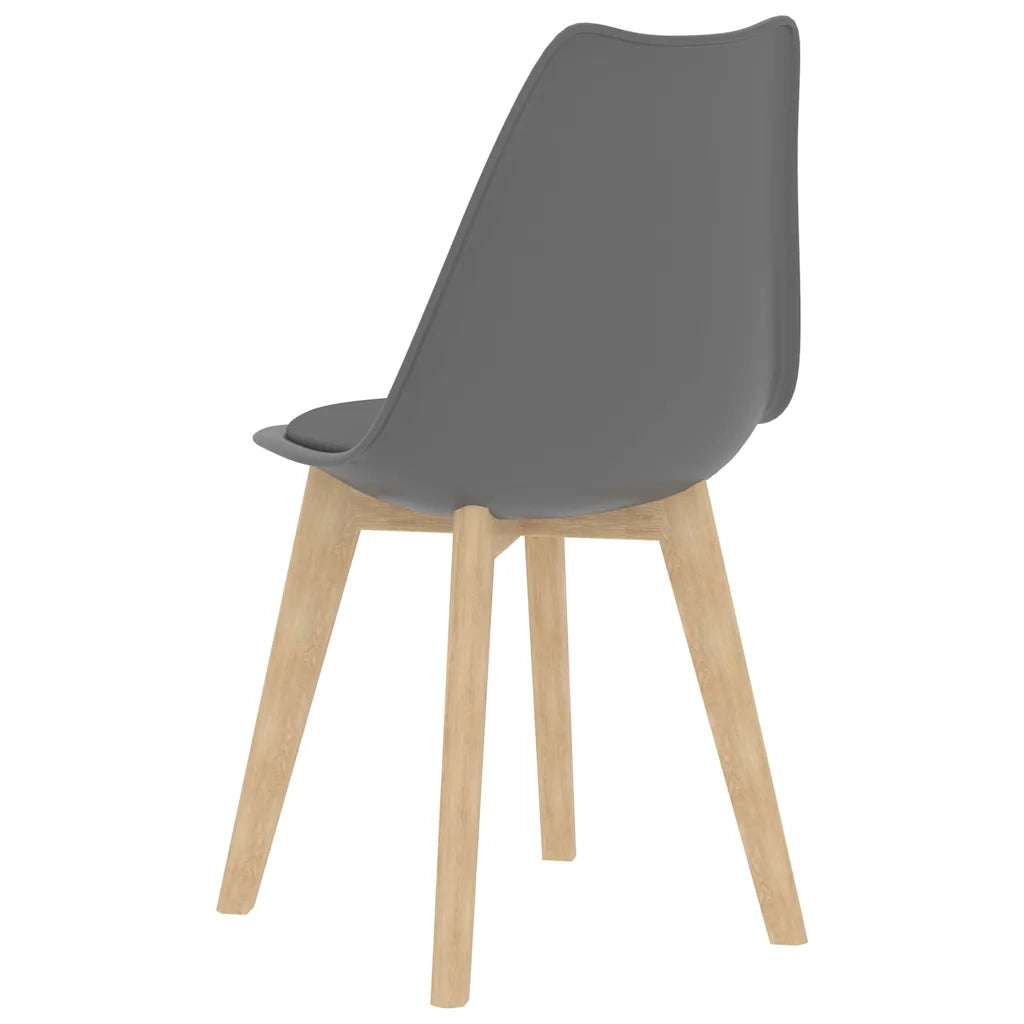 Sedie da Pranzo 2 pz Grigie in Plastica 244785