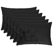 Federa 6 pcs HEERLEN Nero 30 x 50 cm Flanella 907936