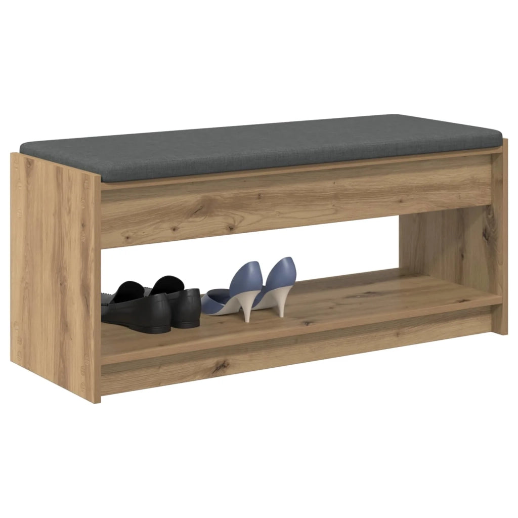 Panca per scarpe con cuscino Rovere Artigianale 906209