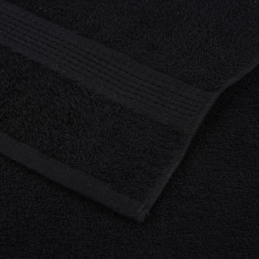 vidaXL Set Asciugamani 12 pz Neri 360 gsm 100% Cotone