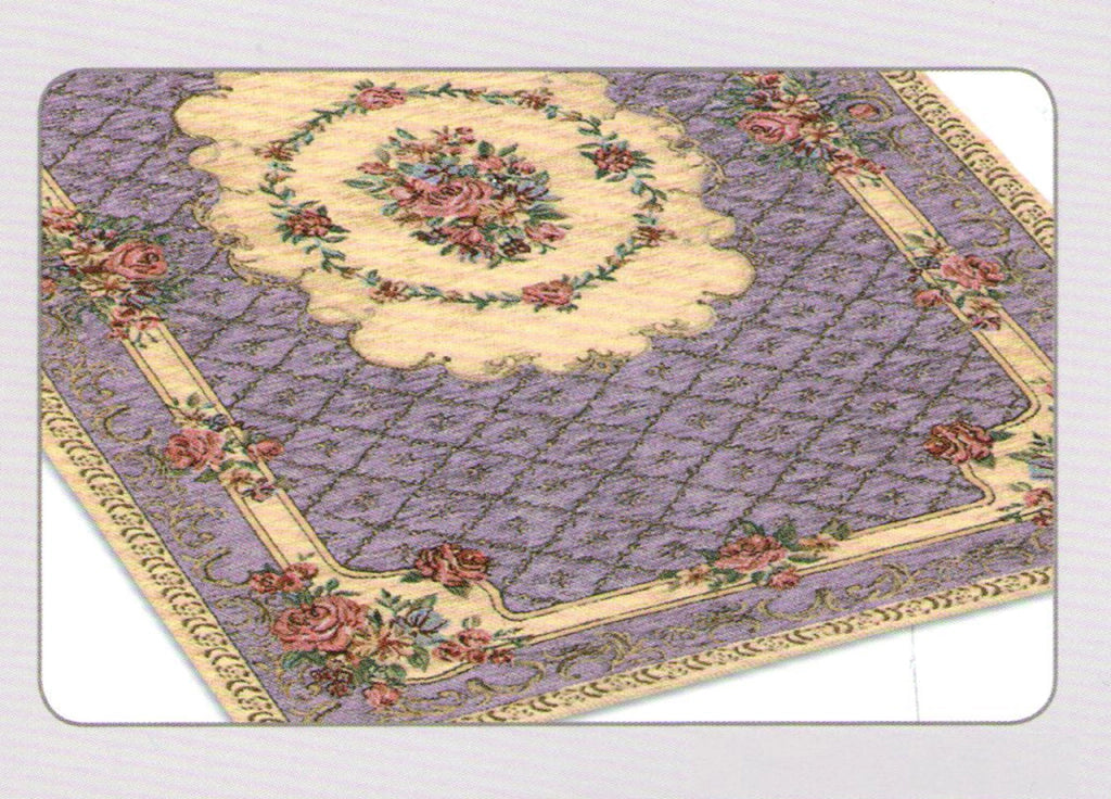 Tappeto Velour Antiscivolo Modello Bouquet By Suardi - 140x195 cm - Lilla