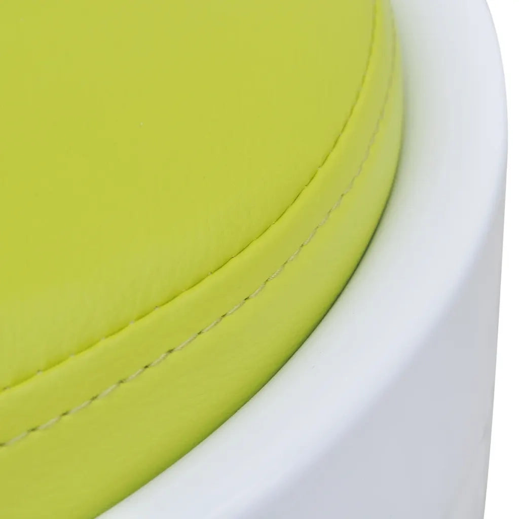 Sgabello Bianco e Verde in Similpelle 242245