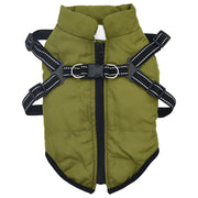 Cappotto Cani Imbracatura Impermeabile Riflettente Verde L36 4019895