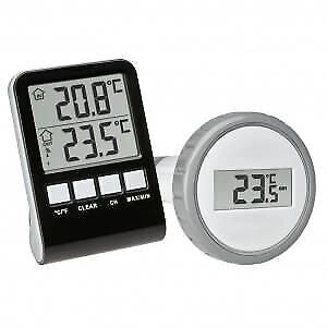 TFA 30.3067.10 Palma Termometro Wireless per Piscina Sensore Temperatura Portata 60 m colore Antracite
