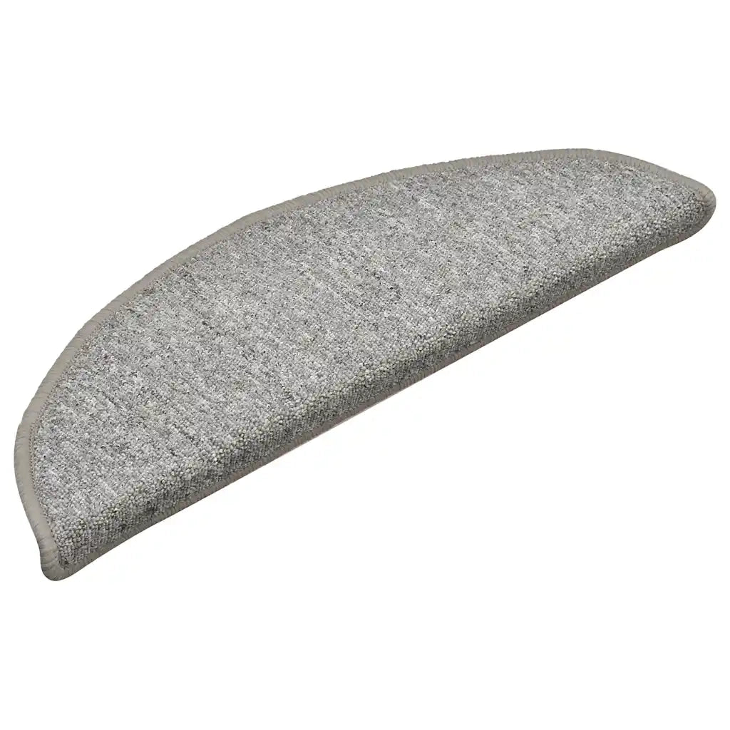 Tappetini per scale 30 pz | Gradini per Scale 56x17x3 cm Grigio chiaro Semicircolari