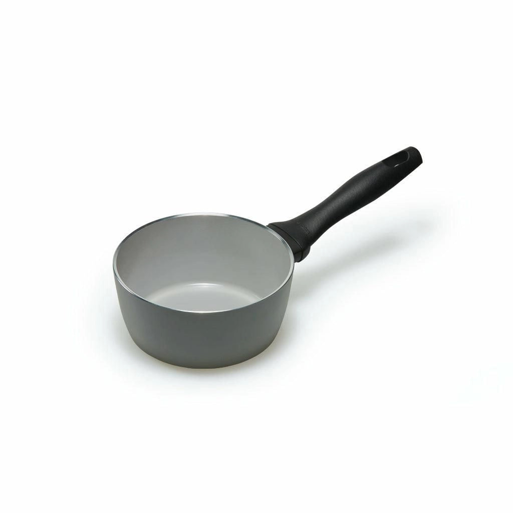 Moneta 0000990516 Melodia Finegres Casseruola 1 Manico 16 cm Capacita' 1.3 L Adatta a Tutti i Piani di Cottura inclusa Induzione Rivestimento Naturale Antiaderente Senza PFAS PFOA NICHEL e Metalli Pesanti colore Grigio
