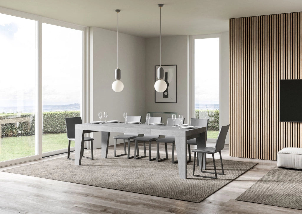 Tavolo Allungabile 130/390x90x77 cm Naxy Premium Cemento