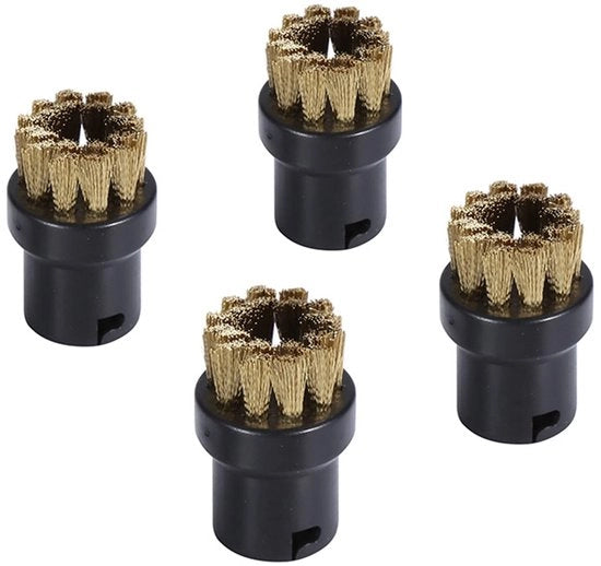 Set di pennelli di pulizia a vapore 4 pezzi - set di pennelli rotondi - accessori per aspirapolvere a vapore - resistente e duraturo - compatibile con SC1/SC2/SC3/SC4/SC5/SC7