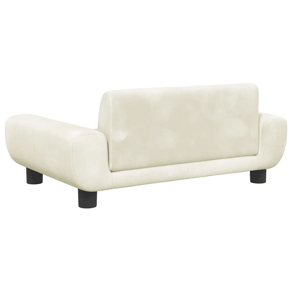 Divano per Bambini-Sofa-Divanetto Crema 70x45x33 cm in Velluto