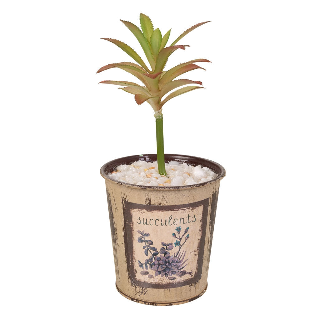 Vaso con pianta artificiale 10x10x22h