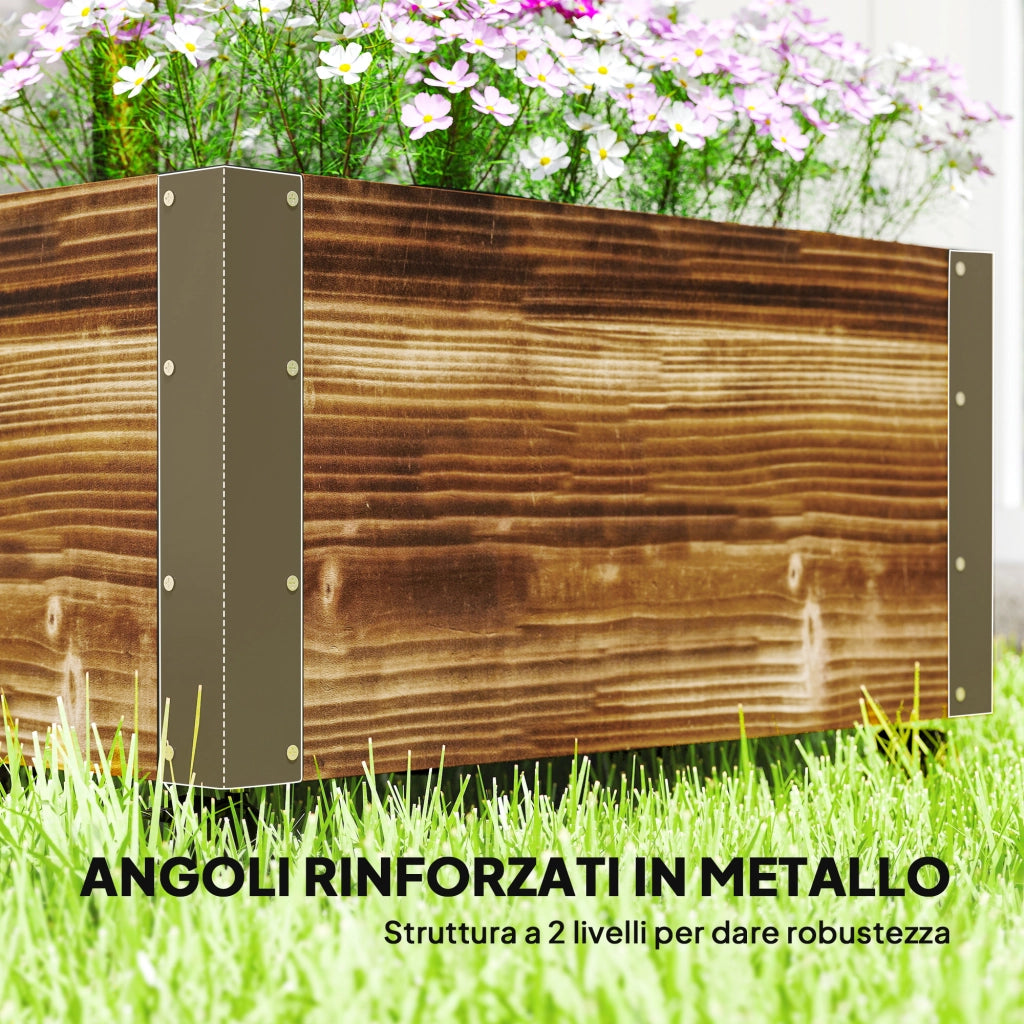 Fioriera con Traliccio per Rampicanti ¨C Xylo ¨C Legno Abete Marrone 65x31x147 cm
