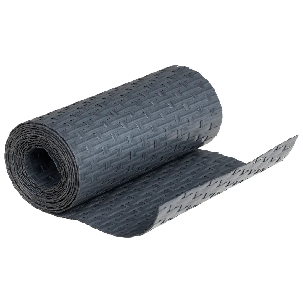 Schermi da Balcone 10 pz | Paravento Antracite 255x19 cm in Polyrattan