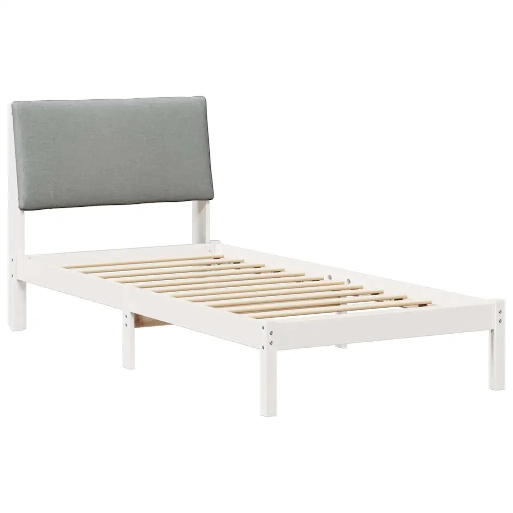 Struttura del Letto Bianco e grigio chiaro 90 x 190 cm