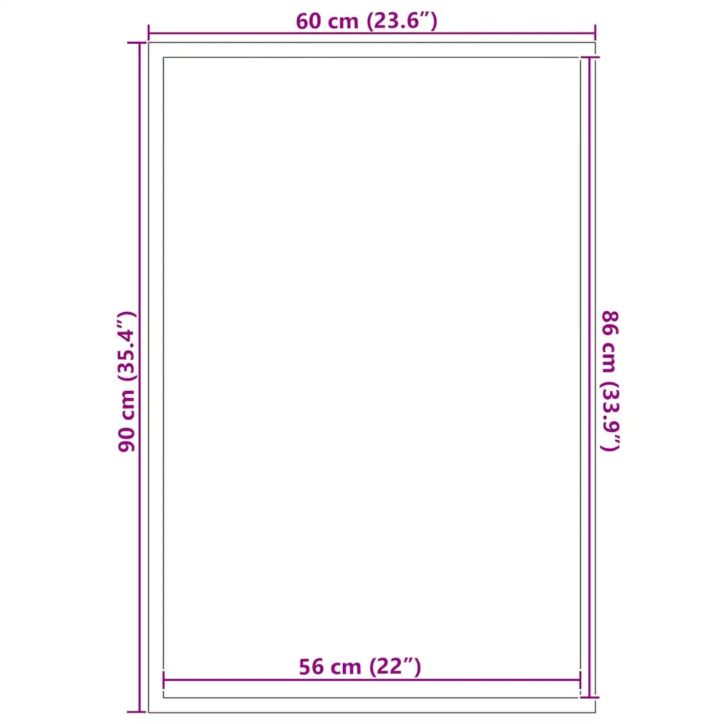 Zerbino Antracite 60x90 cm 4105613