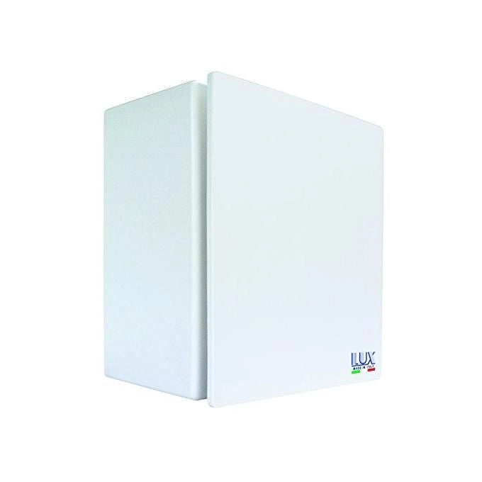 LUX 2233082 Bora Lux Aspiratore Elettrico da Parete con Apertura Automatica e Sistema Centrifugo 130 m³-h IPX4 colore Bianco