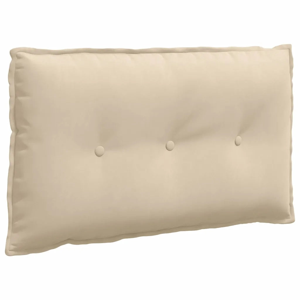 Cuscino per Schiena Crema 80 x 50 cm Tessuto in Microfibra 42014734