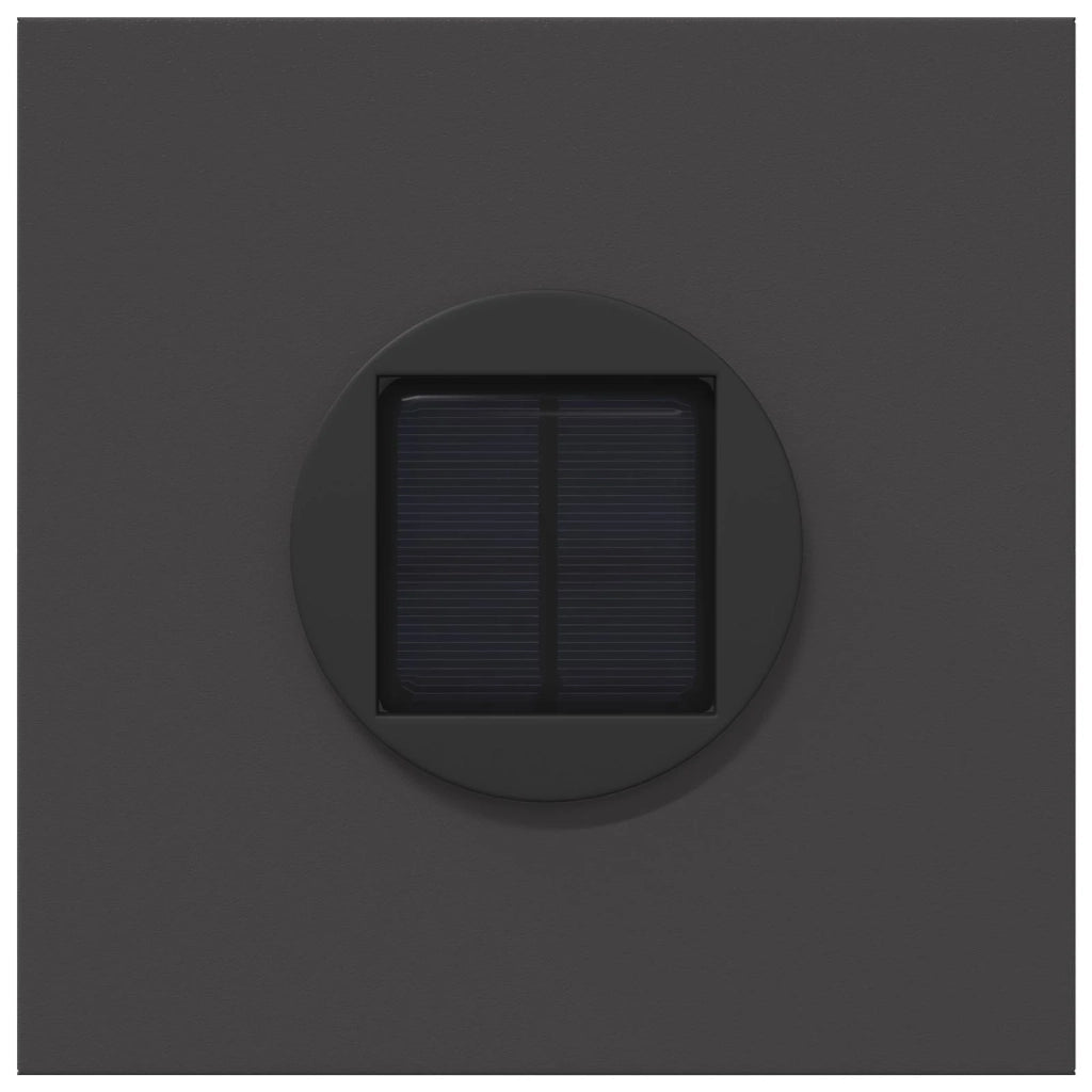 Faro LED solare per sentieri 2 pcs Nero 879744