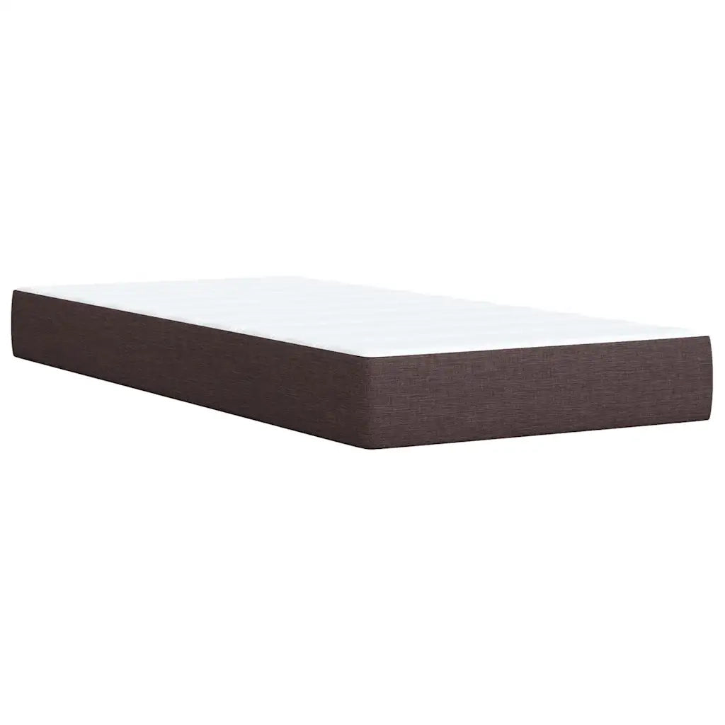 Giroletto a Molle con Materasso Marrone Scuro 100x200cm Tessuto 3288908