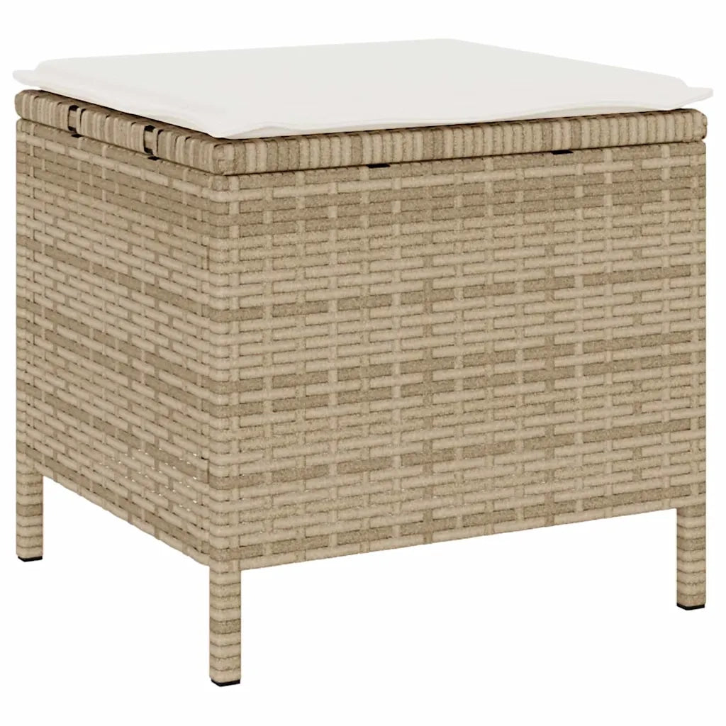 Set da Pranzo per Giardino Beige polyrattan 42007918