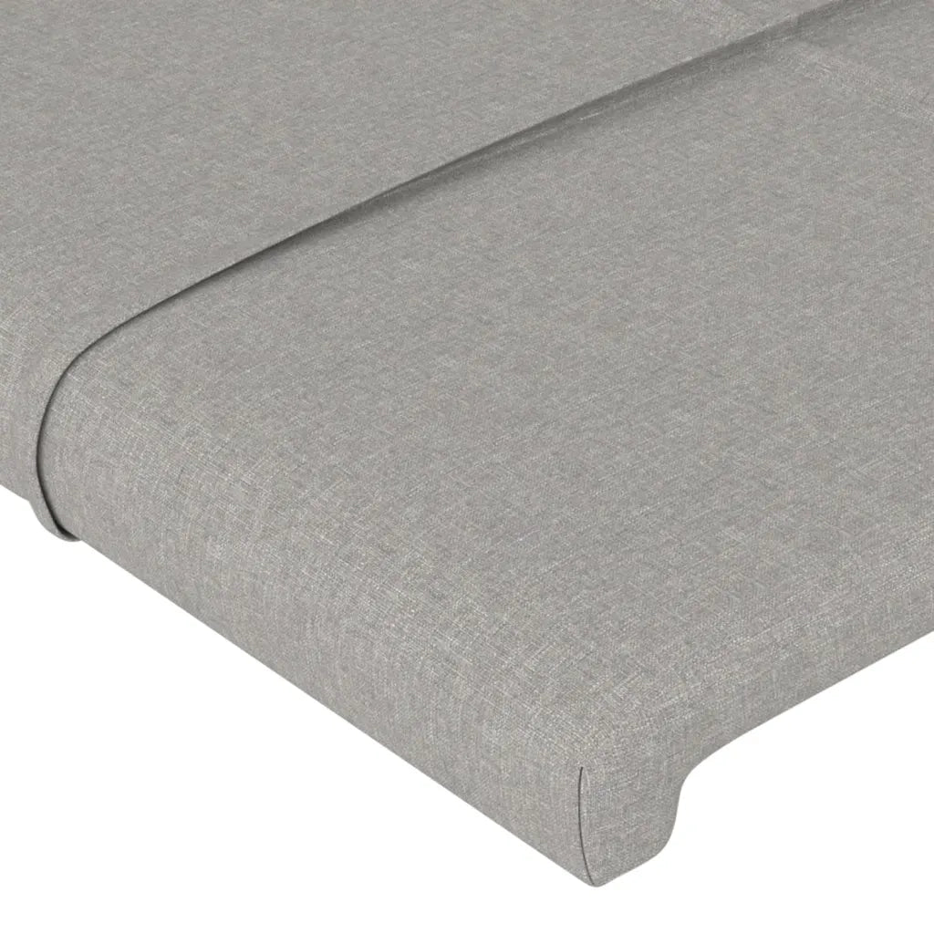 Testiera | Testata ad Orecchio Grigio Chiaro 103x16x78/88 cm in Tessuto