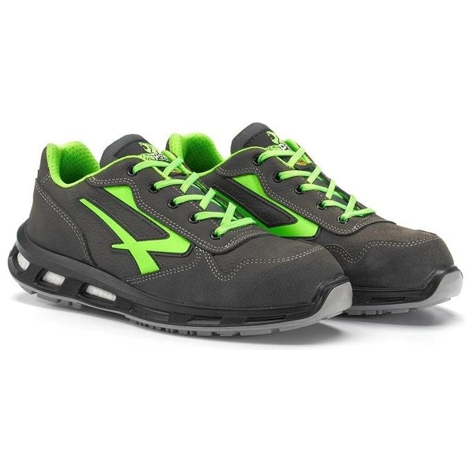 U-Power RL20174 Yoda Scarpe Antinfortunistiche Basse S3 SRC ESD Pelle Nabuk Puntale Alluminio Taglia 41 colore Grigio Verde