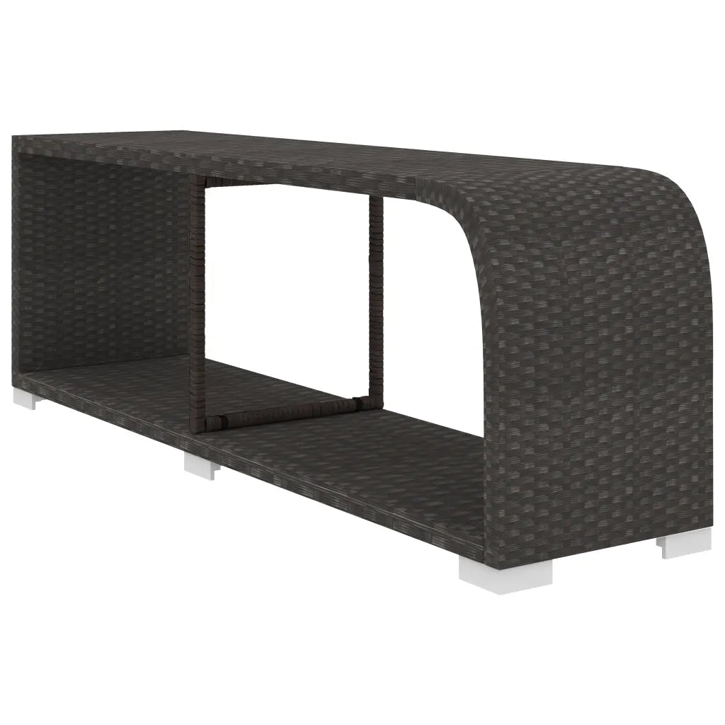 Set Divani da Giardino 11 pz con Cuscini in Polyrattan Nero 46827