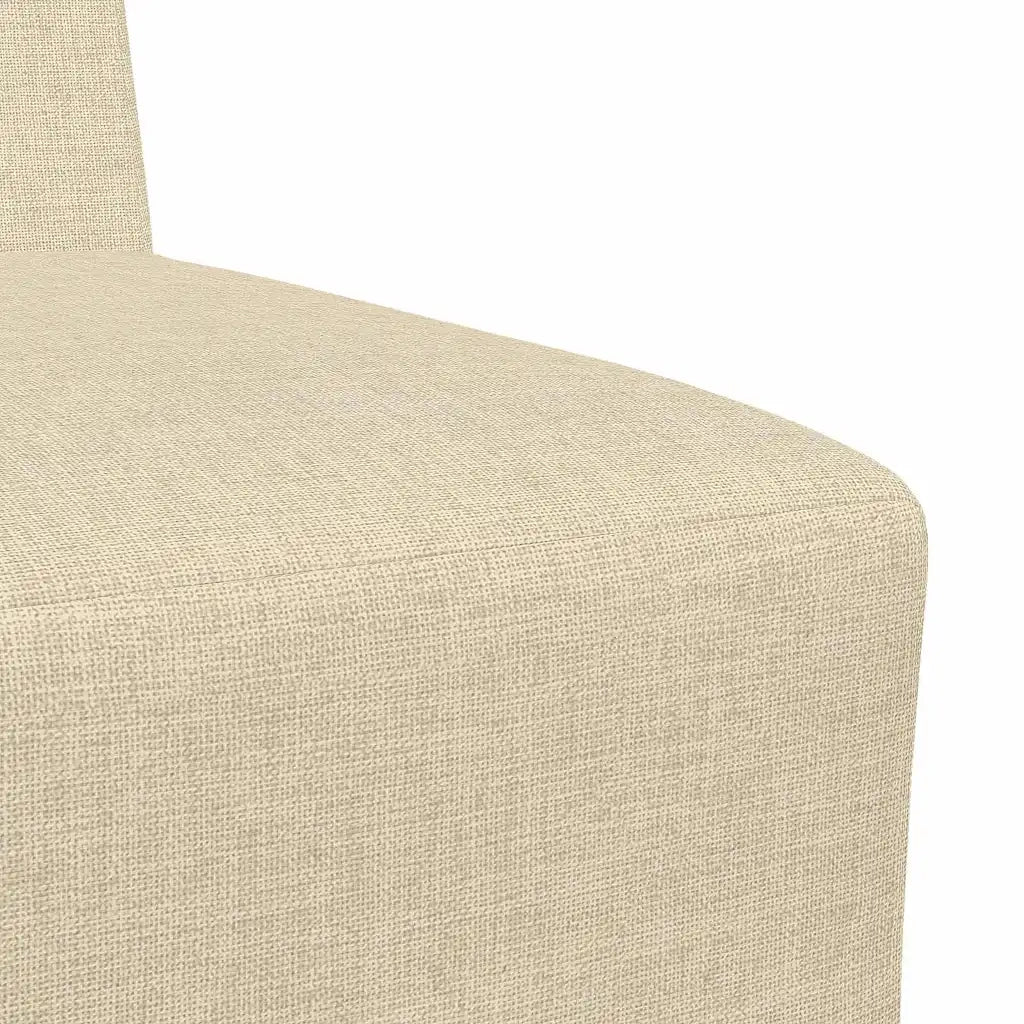 vidaXL Unità di Divano Modulare Senza Braccioli 3 pcs Crema