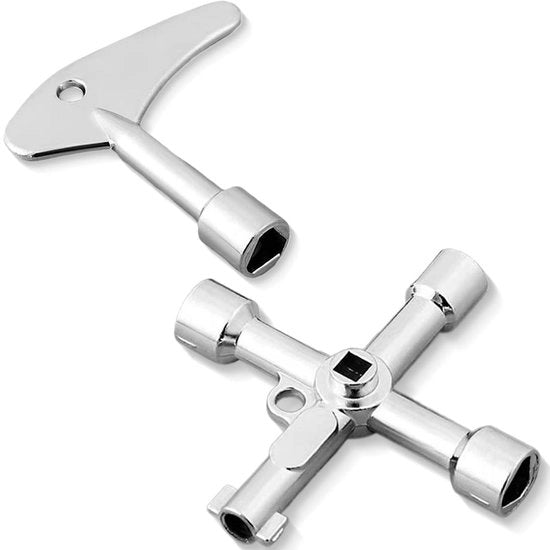 Set a doppio di chiavi a forma di triangolo multifunzionali 4-in-1 - leggere - con gambo di alta qualità - resistente alla corrosione