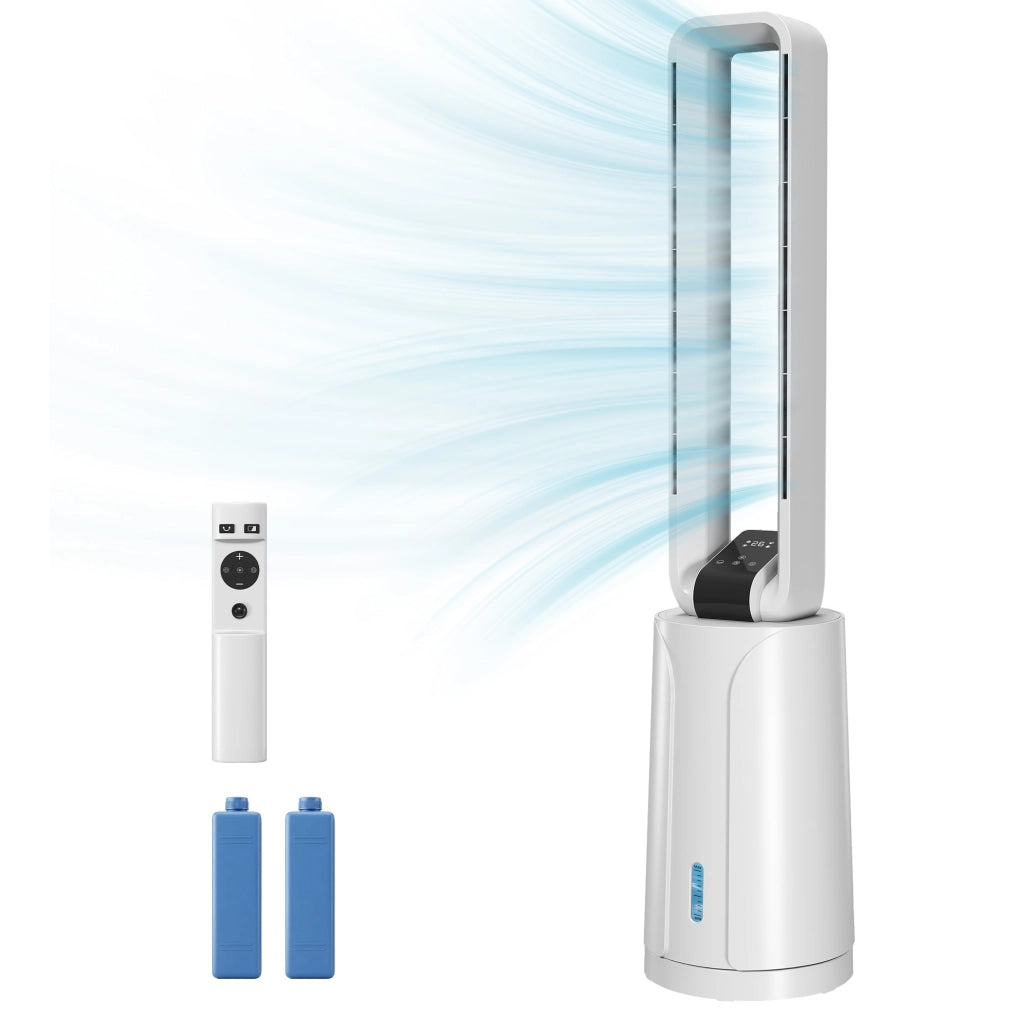 Raffrescatore Evaporativo con Timer 15H, 109.5 cm, Bianco