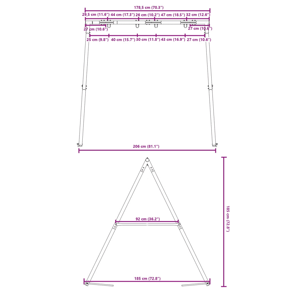 Telaio per Altalena da Esterno L 206 x A 185 cm CFW7810321