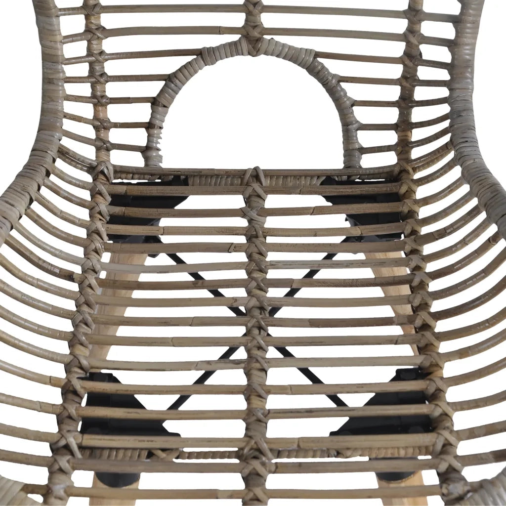 Sedie da Pranzo 2 pz Marroni in Rattan Naturale 246853