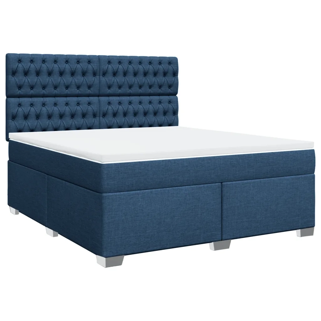 Giroletto a Molle con Materasso Blu 180x200 cm in Tessuto 3290580