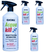 Insetticida acaricida acqua kill insetti striscianti volanti acari 500ml 4 pezzi