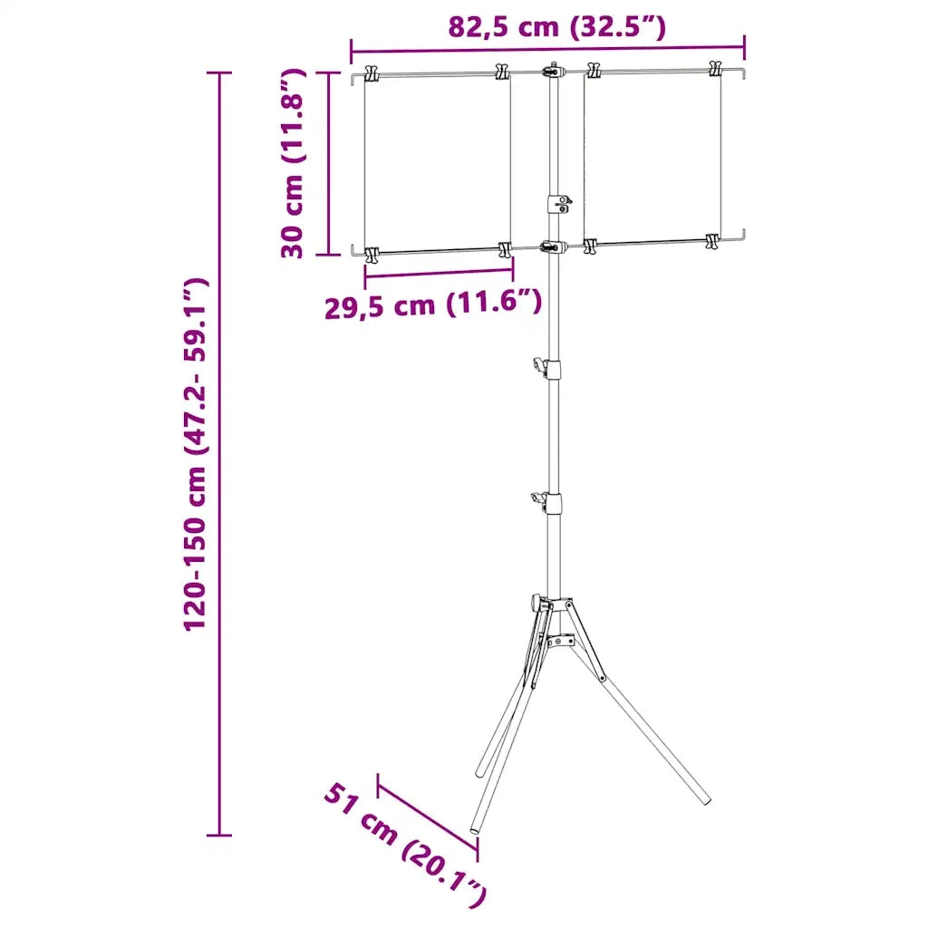 Supporto per bersaglio Nero e Bianco 82,5 x 51 x 150 cm Metallo CFW8186094