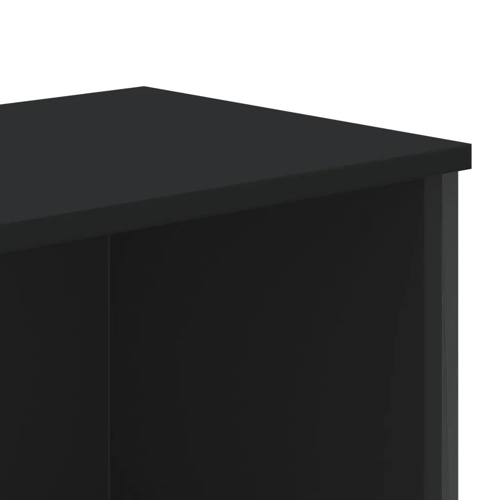 Libreria Nera 80x31x169 cm in Truciolato 3295312