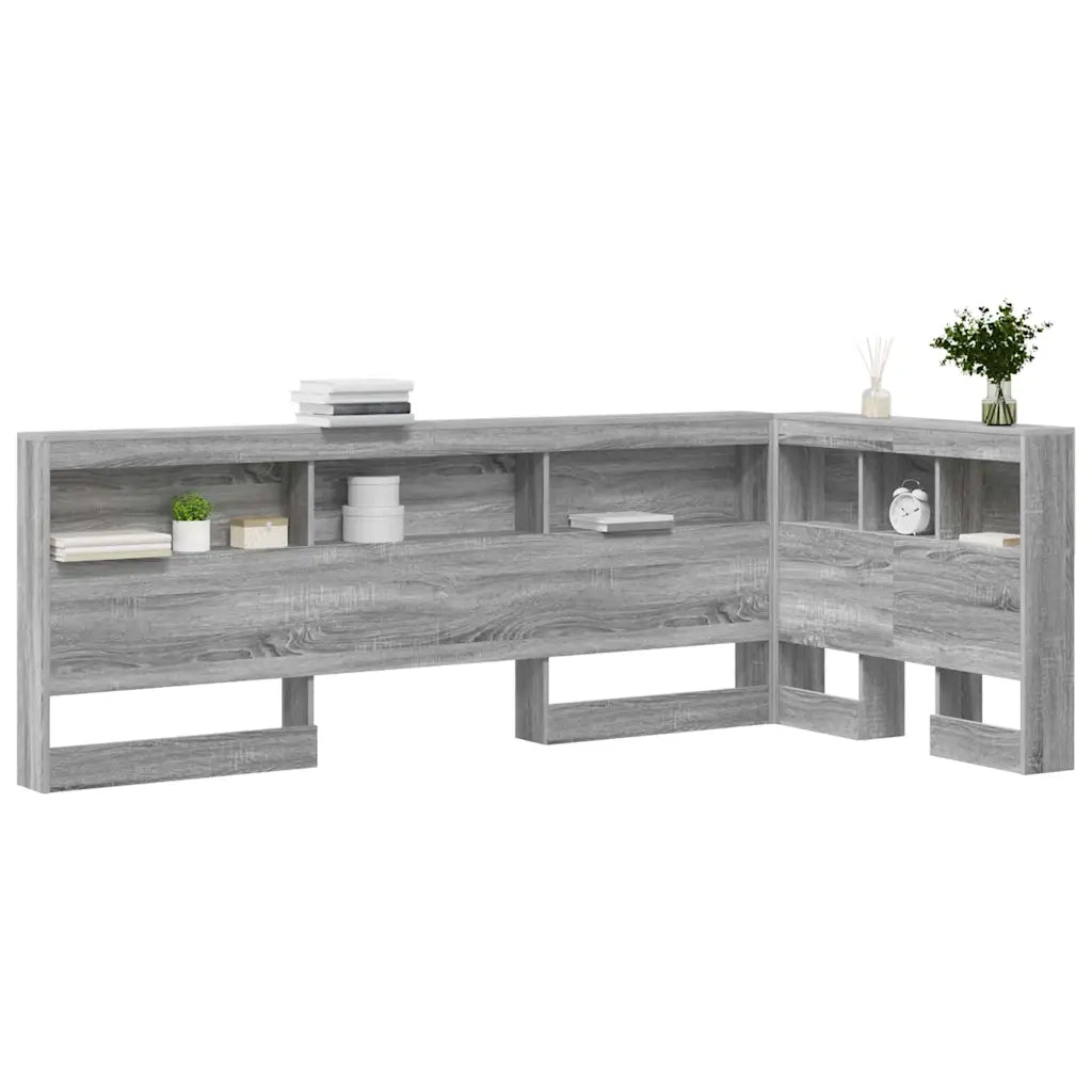 Testata contenitore Grigio Sonoma 90 cm Legno multistrato 3335522