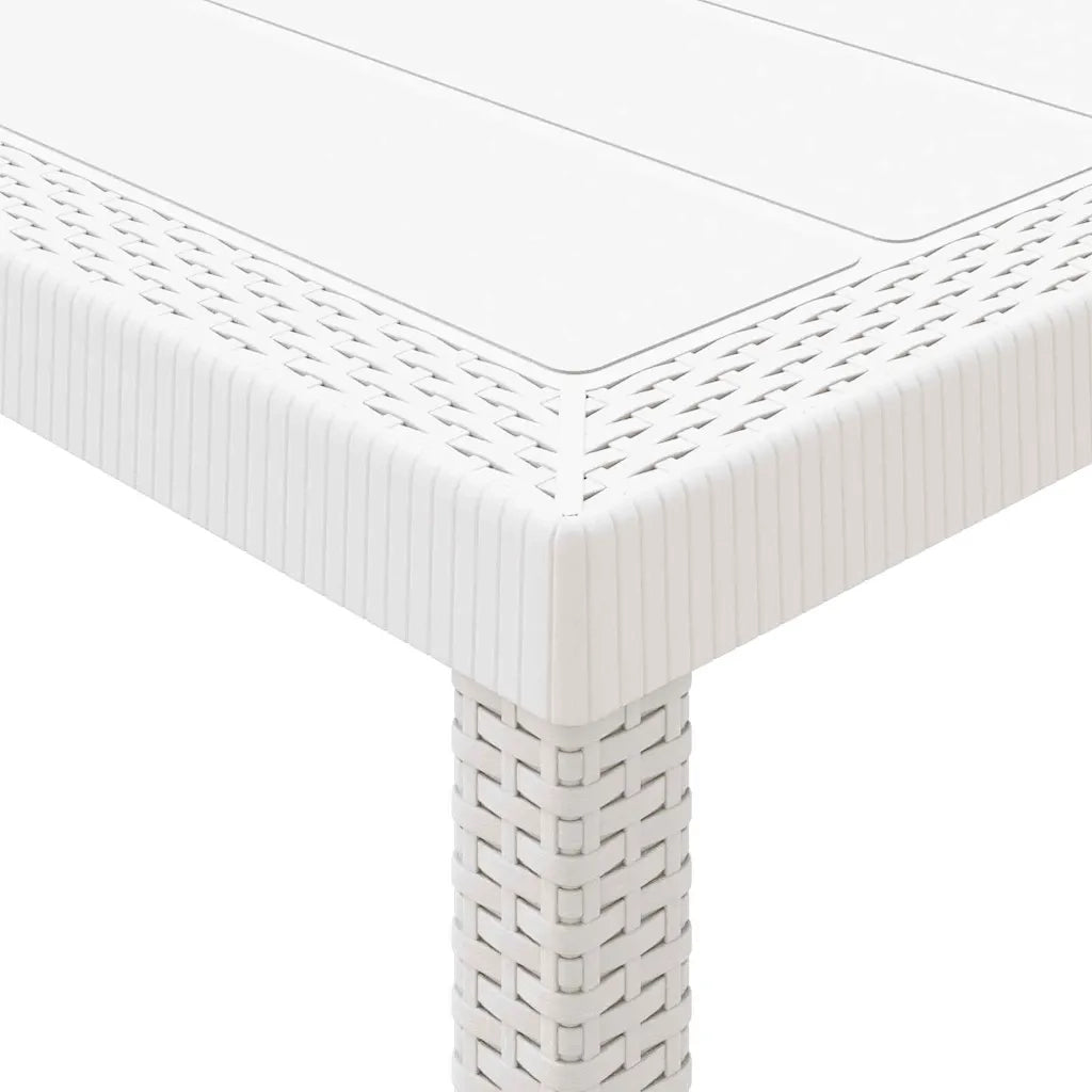 Set da pranzo da giardino con cuscini 15 pcs Bianco PP 3378803