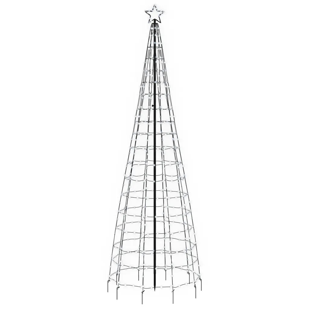 Albero di Natale a LED con Punte 570 LED Bianco Freddo 300 cm 358105