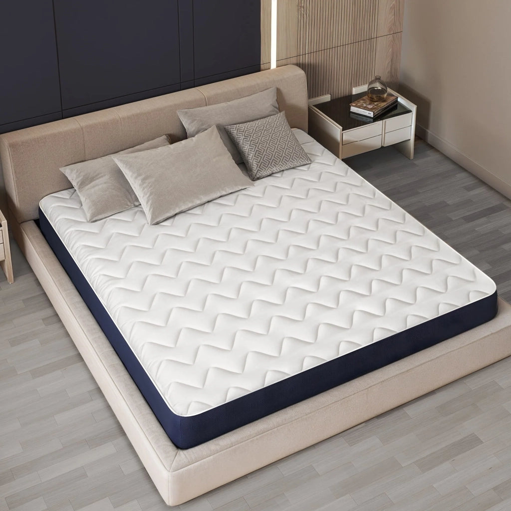 Materasso matrimoniale 140x200 in Waterfoam Ipoallergenico, 12 cm ESSENTIAL | Imbottitura in Ovatta e Rivestimento in Tessuto 3D Traspirante, Antiacaro e Antifungino | Made in Italy