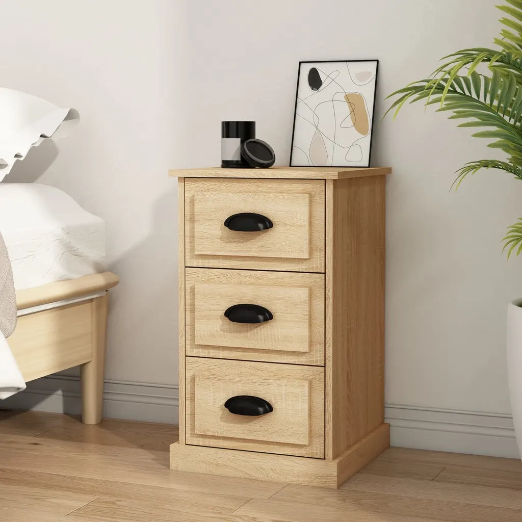 Comodino | Armadio da Notte | Mobiletto da notte Rovere Sonoma 39x39x67 cm in Legno Multistrato