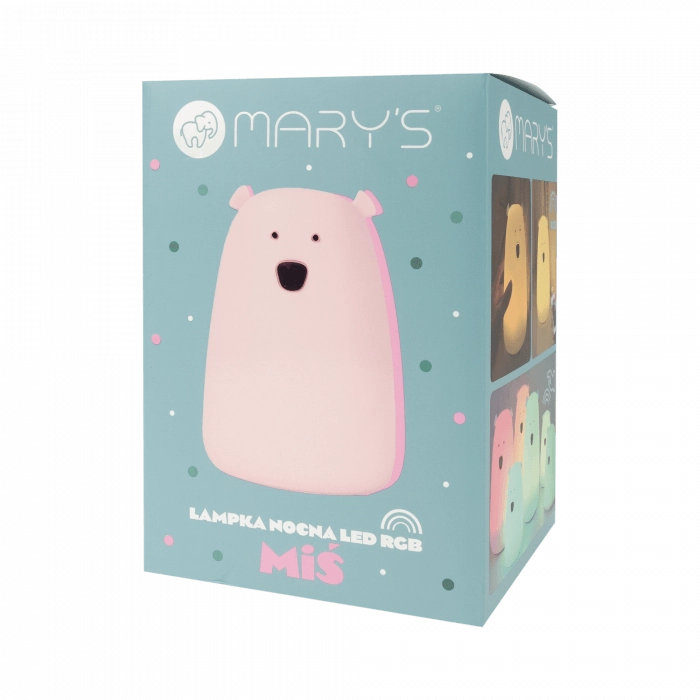 Luce notte bimbi orso grande RGBW telecomando rosa