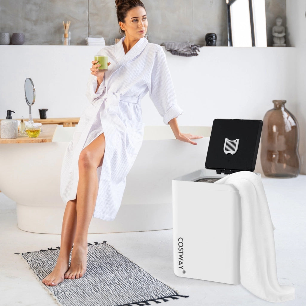 Scaldasalviette di lusso con spegnimento automatico, Scaldasalviette SPA da 23L con timer a 6 livelli Bianco