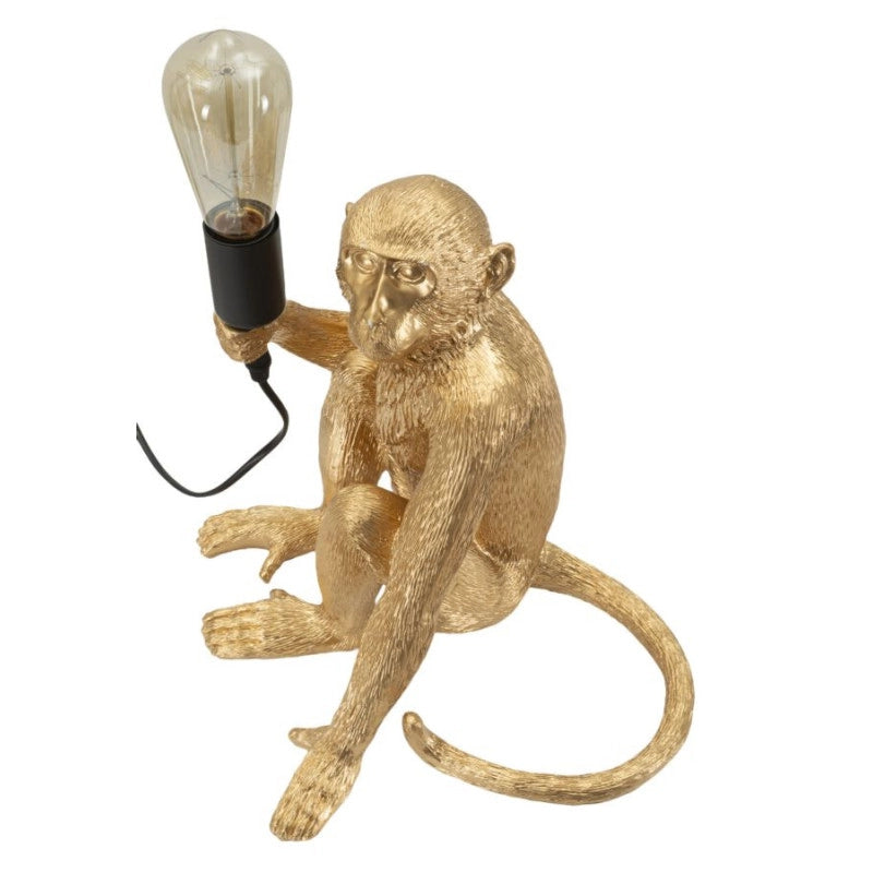 Lampadelle A Da Tavolo Monkey Seduta Oro cm 33x33x32