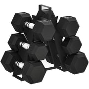 Set Manubri 2x4kg 2x6kg 2x8kg ¨C Xylo ¨C Con Supporto Nero