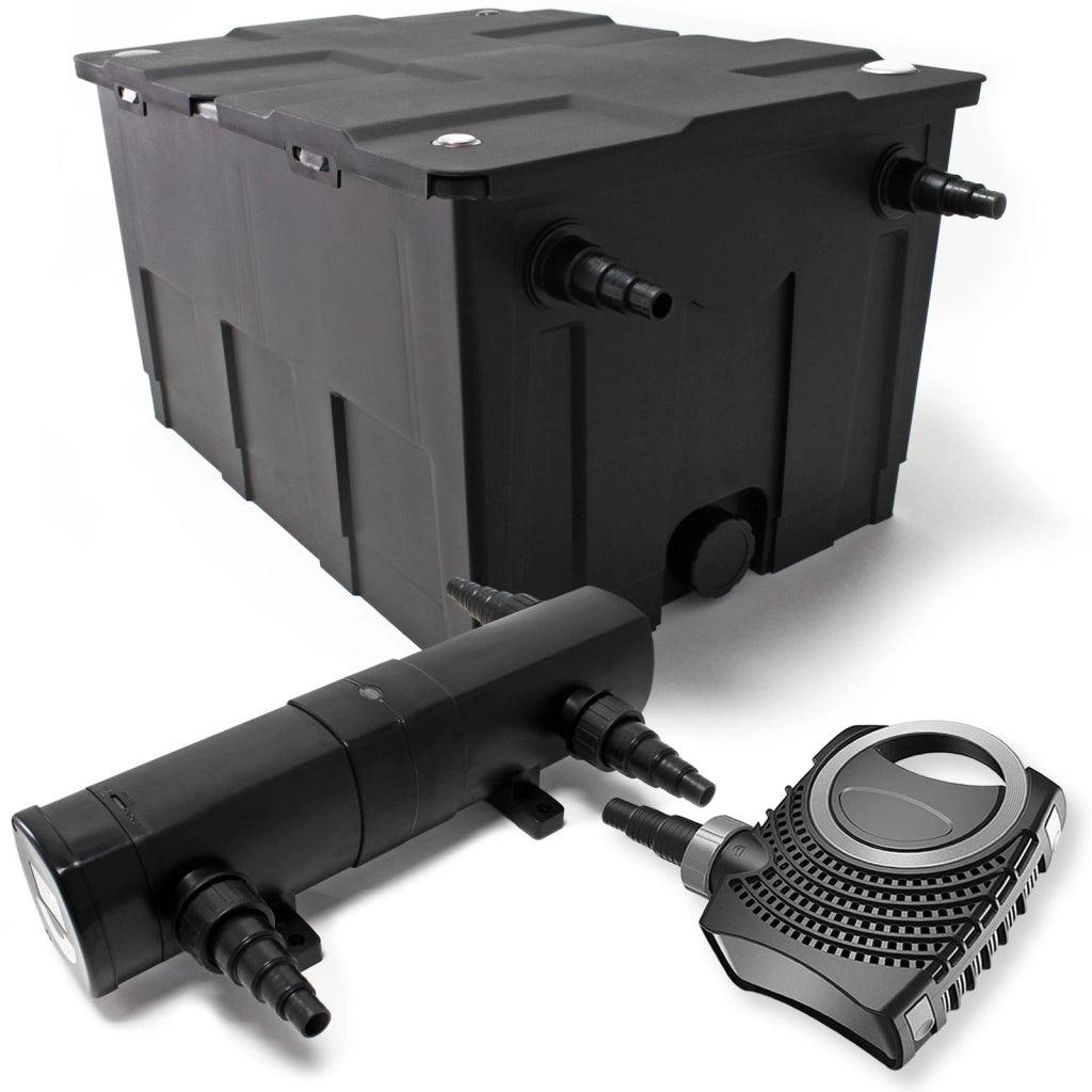 Set per laghetti filtro 60000l pompa SuperEco 80W chiarificatore UVC 18W