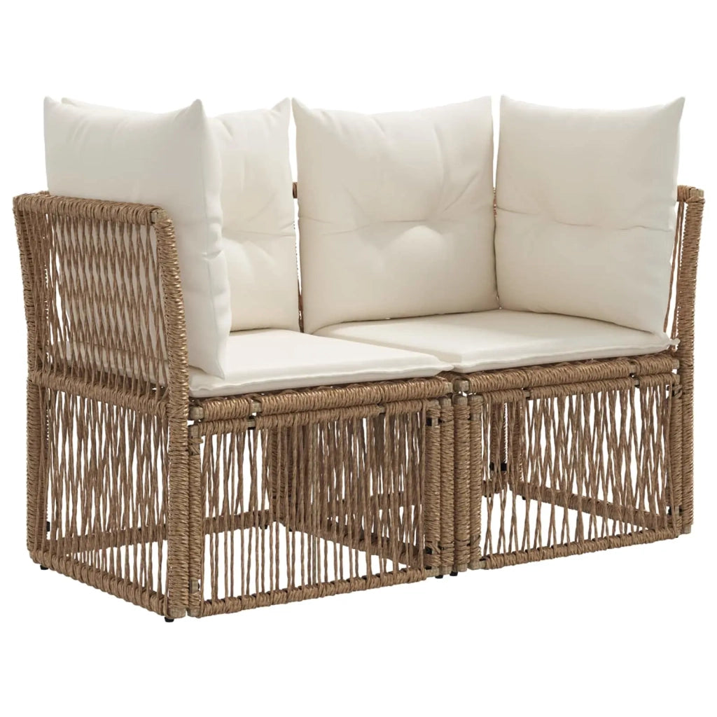 Set Divano da Giardino 9 pz Beige polyrattan 3435954
