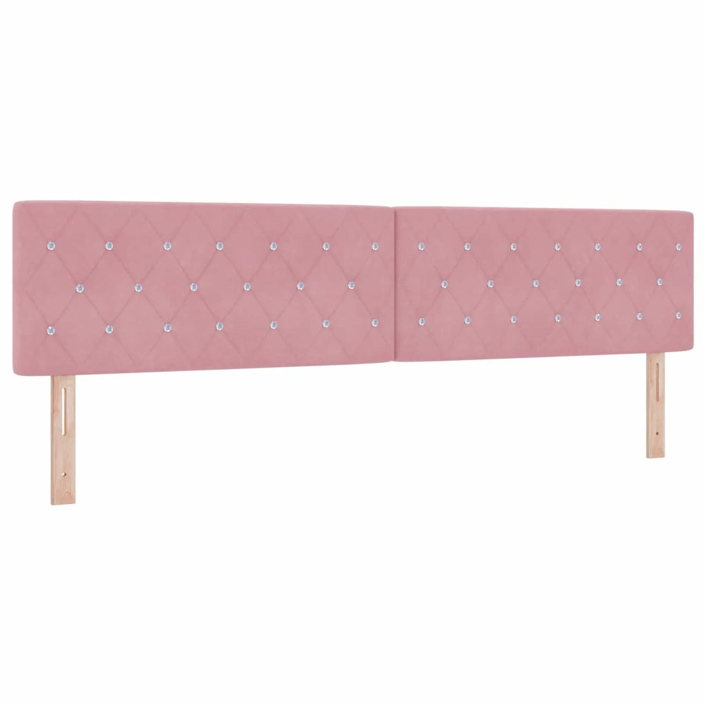 Letto ottomano con materasso Rosa 200 x 200 cm Velluto 3456512