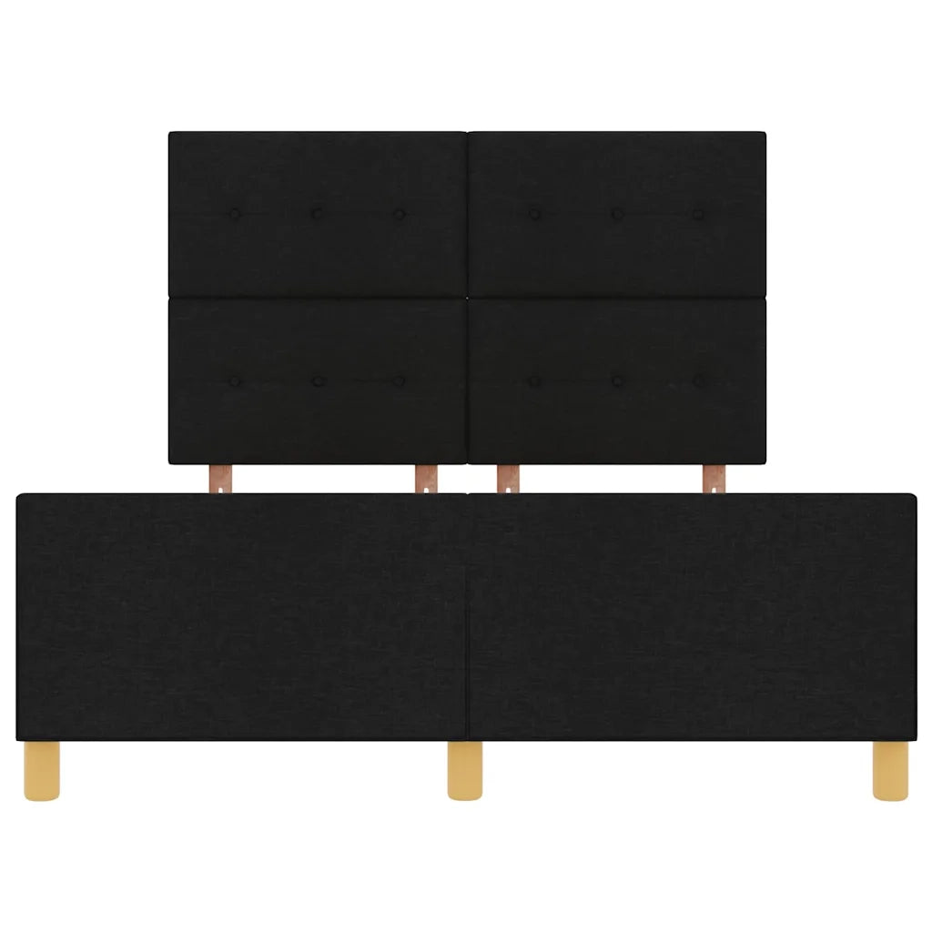 Struttura del letto con testiera Nero 140 x 200 cm Tessuto