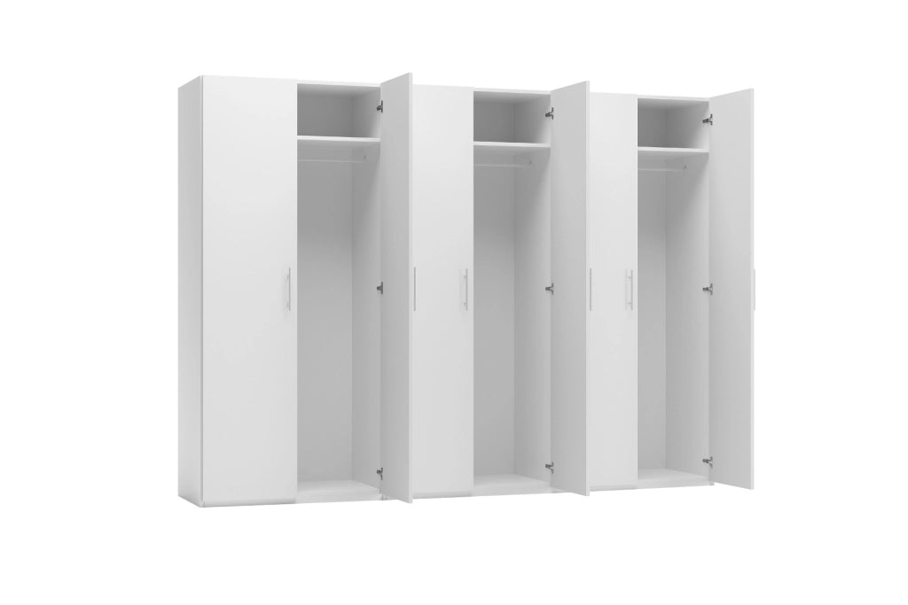 ARMADIO 6 ANTE BATTENTI SWIFT BIANCO H.202 AR6