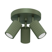 Lampada da soffitto KARBON 3P verde oliva